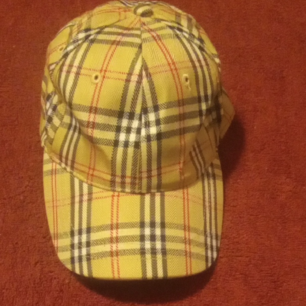 Stylish Yellow Plaid Cap